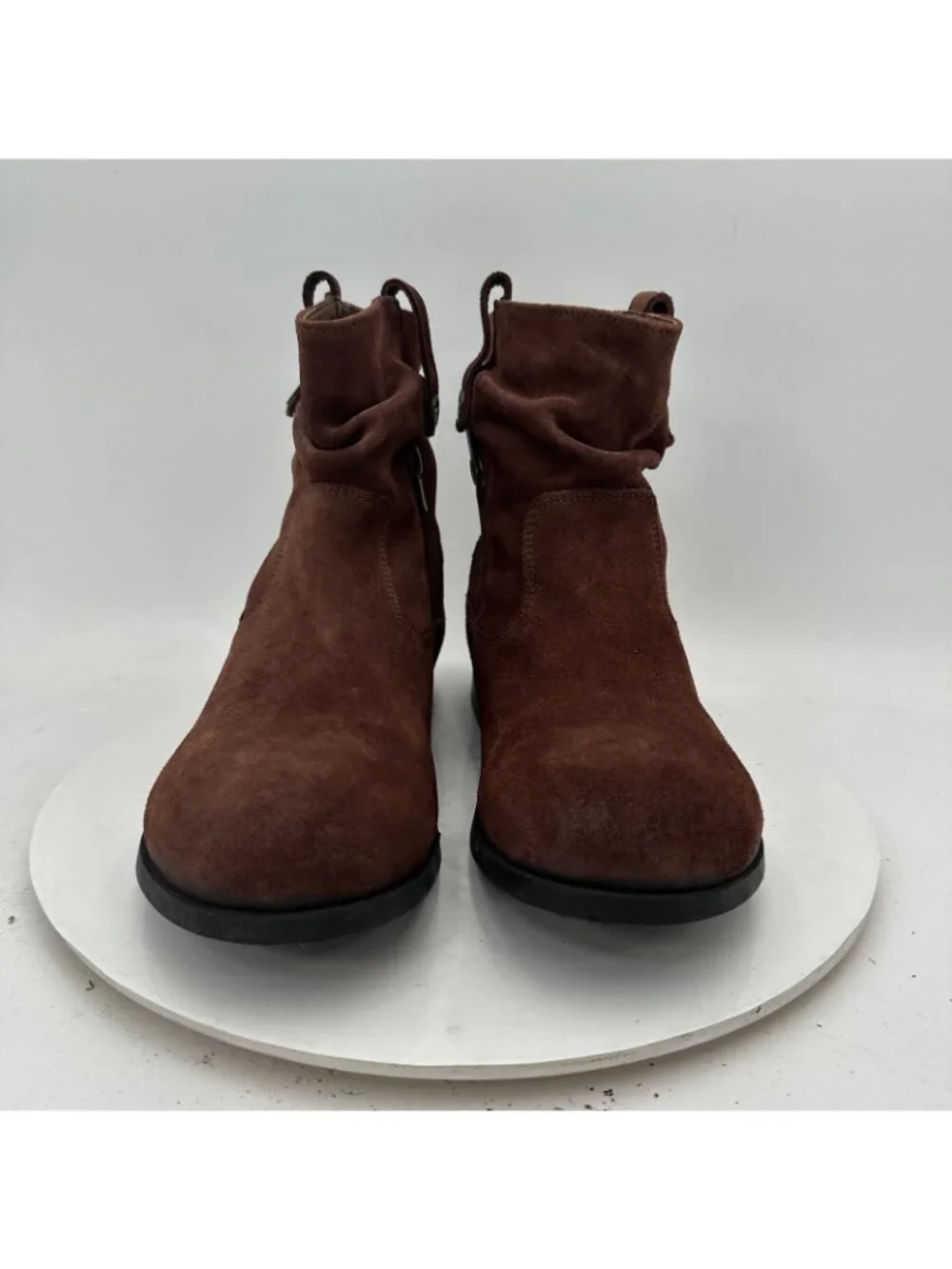 Birkenstock Sarnia Women Size 10 Espresso Suede Leather Pull On Ankle Boot